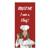 Carte Publicitaire Chef femme (Dos)