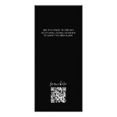 Carte Publicitaire Chic Black Typographie Business Services Tarifs (Dos)