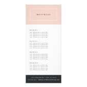 Carte Publicitaire Chic Blush | Tarification ou services (Devant)