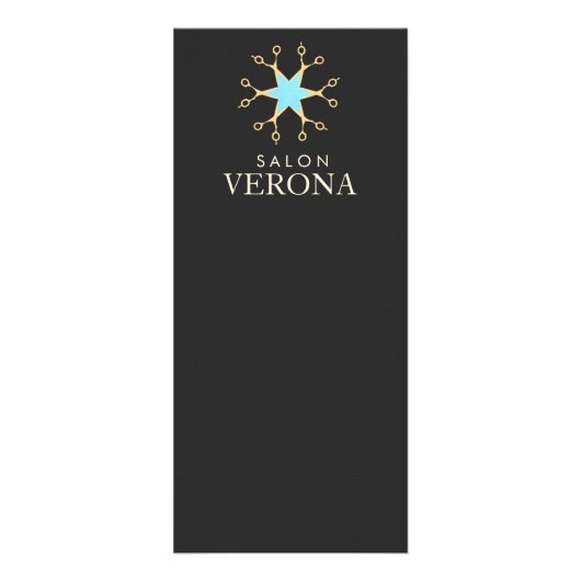 Carte Publicitaire Chic et élégant ciseaux Logo Salon de coiffure (Devant)