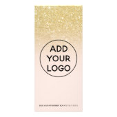 Carte Publicitaire Chic or parties scintillant calligraphie prix de m (Dos)