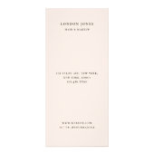 Carte Publicitaire Chic Typography Services Blush Price List (Dos)