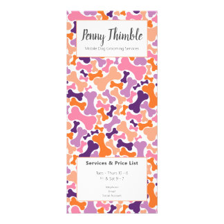 Carte Publicitaire Chien Grooming, Doggie os Groomer services