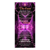 Carte Publicitaire Circulaire Fuschia Fractal Event Flyer (Dos)