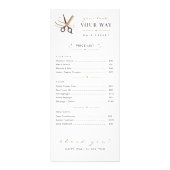 Carte Publicitaire Ciseaux blancs minimaux de coiffeur modifiables (Devant)