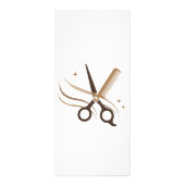 Carte Publicitaire Ciseaux blancs minimaux de coiffeur modifiables (Dos)