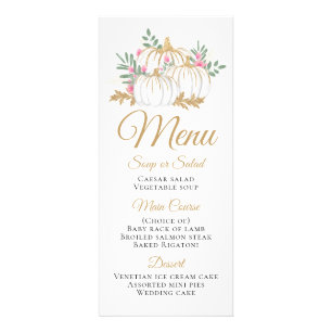 Carte Publicitaire Citrouille d'or rose Thanksgiving Mariage de autom