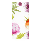 Carte Publicitaire Classy Floral Décor Beauté Salon SPA Tarifs (Dos)