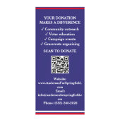 Carte Publicitaire Code QR de photo pour le financement d'une campagn (Dos)