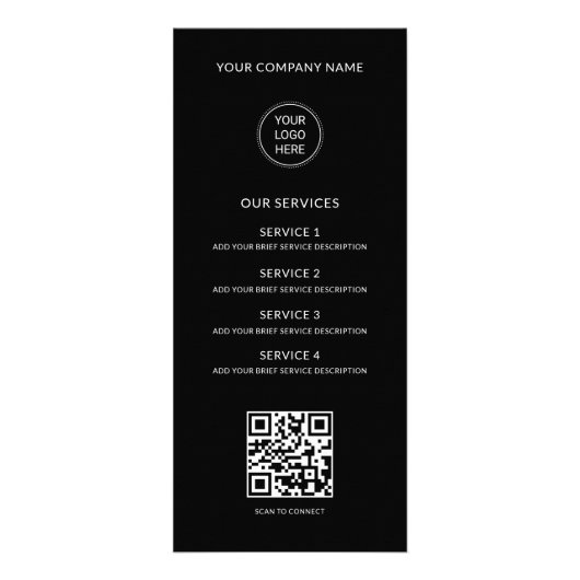 Carte Publicitaire Code QR Logo d'entreprise Moderne Professionnel No (Devant)
