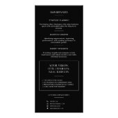 Carte Publicitaire Code QR noir moderne Consultant professionnel (Dos)