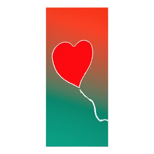 Carte Publicitaire Coeur volant (Devant)