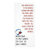 Carte Publicitaire Collier bleu, coeur rouge amour chat (Dos)