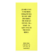 Carte Publicitaire Colorful Jaune Fleurs sauvages Affaires Promotion (Dos)