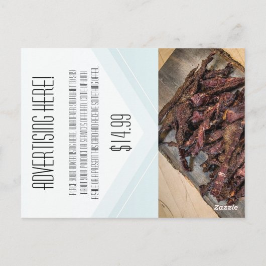 Carte publicitaire commerciale Fleurs tropicales s (Dos)