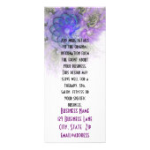 Carte Publicitaire Conception Abstraite de fleurs pourpre et bleu den (Dos)