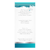 Carte Publicitaire Conception florale sinueuse de bleu de turquoise (Devant)