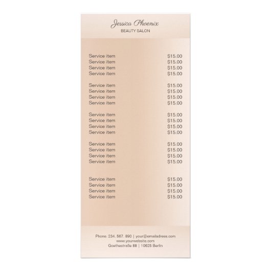 Carte Publicitaire Couleur beige minimale moderne (Devant)