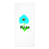 Carte Publicitaire Couleur d'eau bleu vert ajouter votre nom texte pe (Dos)