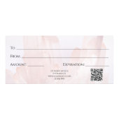 Carte Publicitaire Cristaux rose vif Certificat cadeau Spa Salon (Dos)