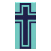 Carte Publicitaire Croix chrétienne bleue différentes variantes (Devant)