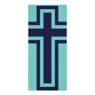 Carte Publicitaire Croix chrétienne bleue différentes variantes