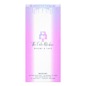 Carte Publicitaire Cuisine Boulangerie Purple Parties scintillant Dri (Dos)