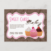 Carte publicitaire Cup Cakes Boulangerie Douceurs (Devant)