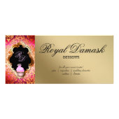 Carte Publicitaire Cupcake Damask Certificat cadeau Pink Gold (Dos)