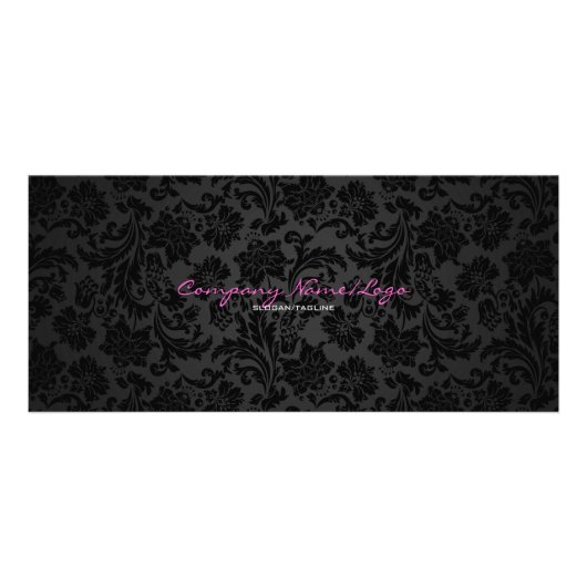 Carte Publicitaire Damas Vintages blanches et noires (Dos)