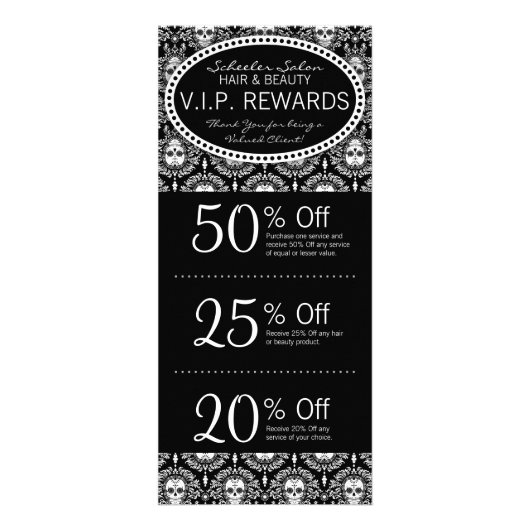 Carte Publicitaire Damassé morte - bons faits sur commande de salon (Devant)