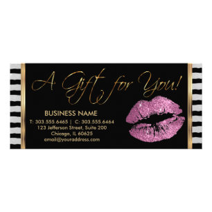Carte Publicitaire De certificat-prime lèvres d'un 💋 de rose ains