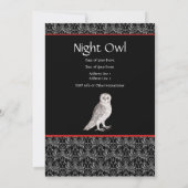 Carte publicitaire de la Chouette de nuit ou invit (Dos)