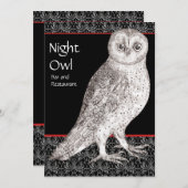 Carte publicitaire de la Chouette de nuit ou invit (Devant / Derrière)