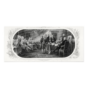 Carte Publicitaire Déclaration d'indépendance : billet de 2 dollars,