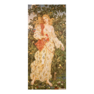 Carte Publicitaire Déesse des floraisons et des fleurs, Flora par Mor