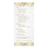 Carte Publicitaire Dentelle Paisley Or En Blanc (Dos)