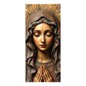 Carte Publicitaire Dévotion sculptée Marie en bois (Dos)