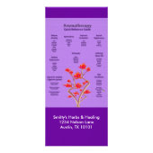 Carte Publicitaire Diagramme d'aromathérapie en lavande (Devant)