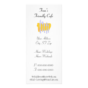 Carte Publicitaire Dinnerware Custom Restaurant Publicité Modèle