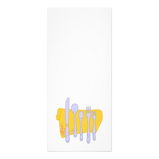 Carte Publicitaire Dinnerware Custom Restaurant Publicité Modèle (Dos)