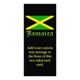 Carte Publicitaire Drapeau, noir, vert et jaune de la Jamaïque