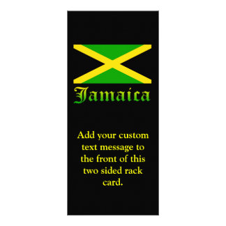 Carte Publicitaire Drapeau, noir, vert et jaune de la Jamaïque