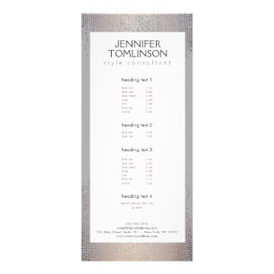 Carte Publicitaire Elégant Blush Confetti Pluie Motif Gris