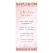 Carte Publicitaire Elégant Blush Parties scintillant Rose Beauté Salo (Dos)