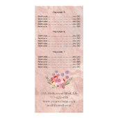 Carte Publicitaire Elégant boho aquarelle bouquet floral marbre (Dos)
