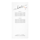 Carte Publicitaire Elégant ciseaux d'or rose moderne coiffeur (Dos)