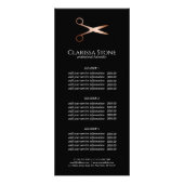 Carte Publicitaire Elégant ciseaux d'or rose moderne coiffeur (Devant)