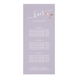 Carte Publicitaire Elégant ciseaux d'or rose moderne coiffeur