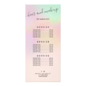 Carte Publicitaire élégant holographique ombre perle nacre arc-en-cie (Devant)